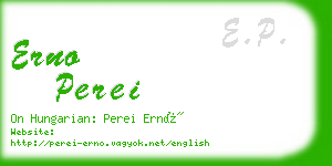 erno perei business card